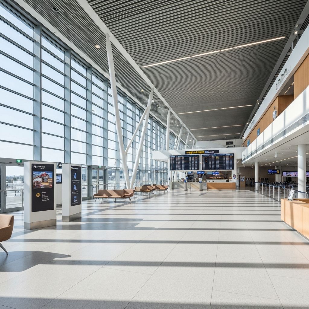 CDG Airport modern terminal interior